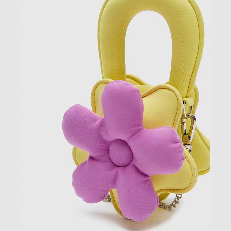 Hàng Mới Về Mới Túi Xách Dây Xích Đeo Vai Ba Chiều Đính Hoa Nhiều Màu Sắc Thời Trang Mùa Hè Cho Nữ