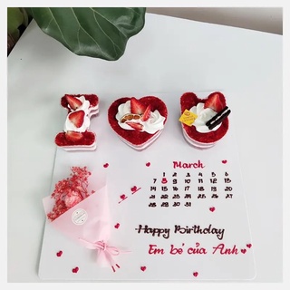 Set 10 cốc mica trong i ❤️u, love đựng pudding
