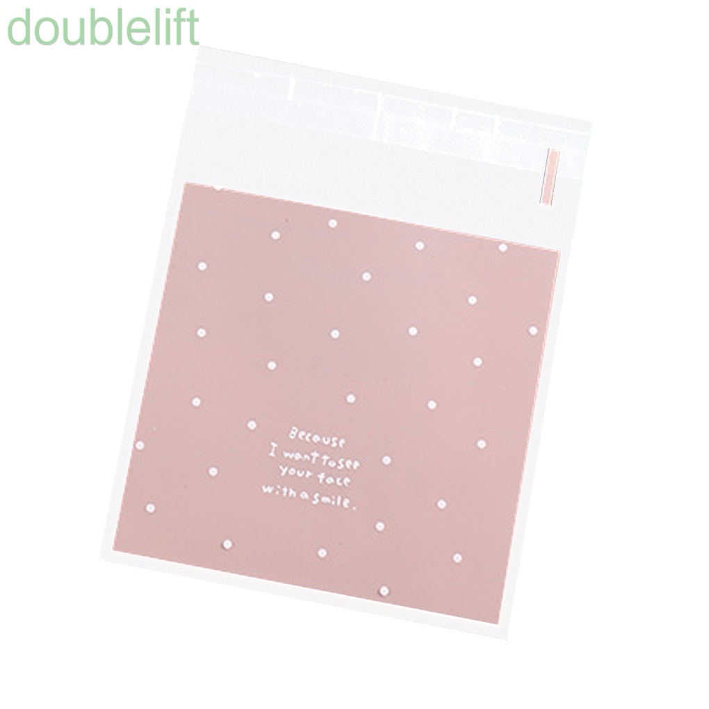 Set 100 túi nhựa đựng bánh quy tự dính tiện dụng