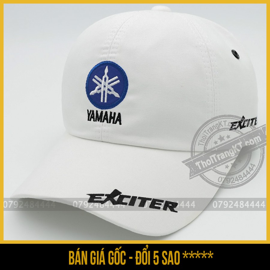 Mũ nón lưỡi trai tem xe, hiệu xe Exciter (vải bình lợi, hai lớp, bên màu, mềm mịn) - Săn Nón Đẹp