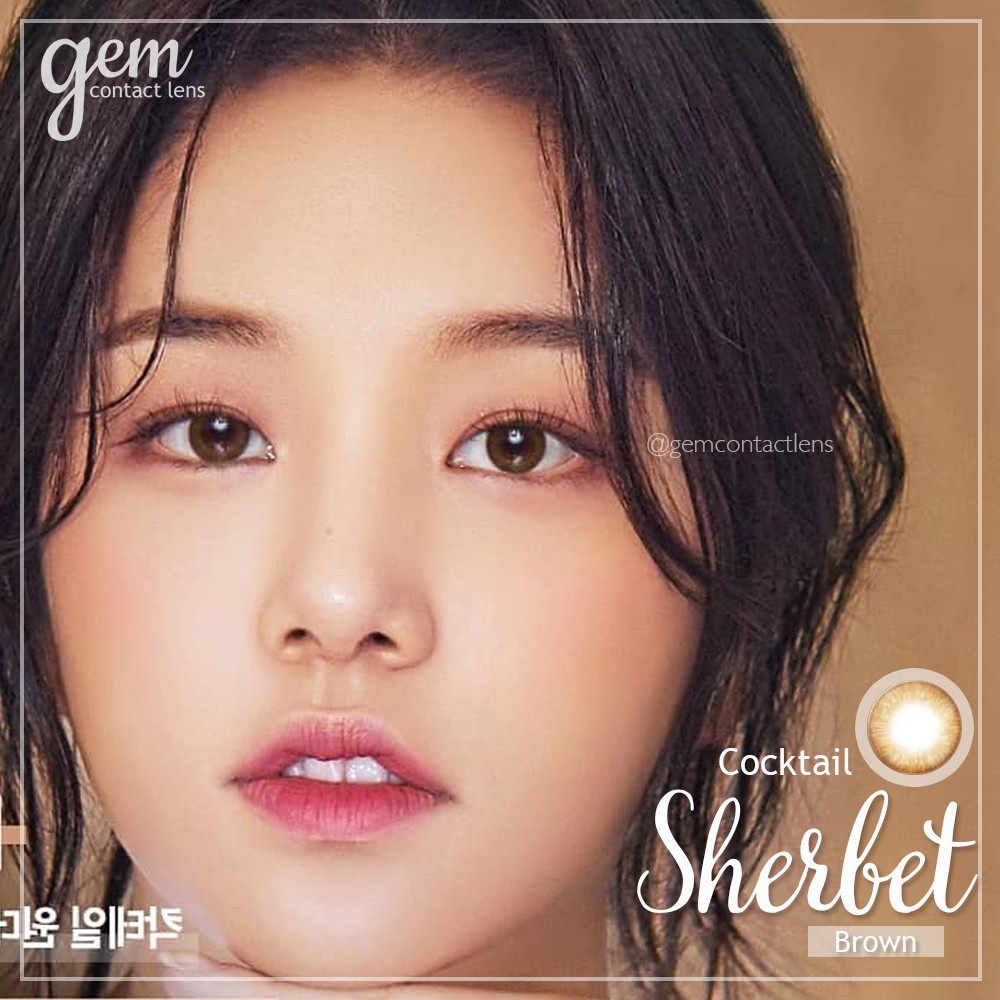 [Lens 1 Ngày] Áp Tròng SHERBET BROWN - LENS ME KOREA Lens Ẩm Cao Không Giãn Tự Nhiên, Phù Hợp Cho Mắt Nhạy Cảm