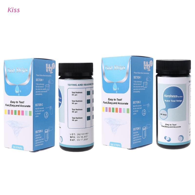 kiss Best Water Hardness Test Strips Reliable Item for Testing Water Quality of Pool, Spa, Aquarium, Drinking Water and Well