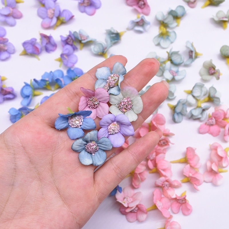 Set 50 Bông Hoa Cúc Giả Nhiều Màu Trang Trí Đa Dụng