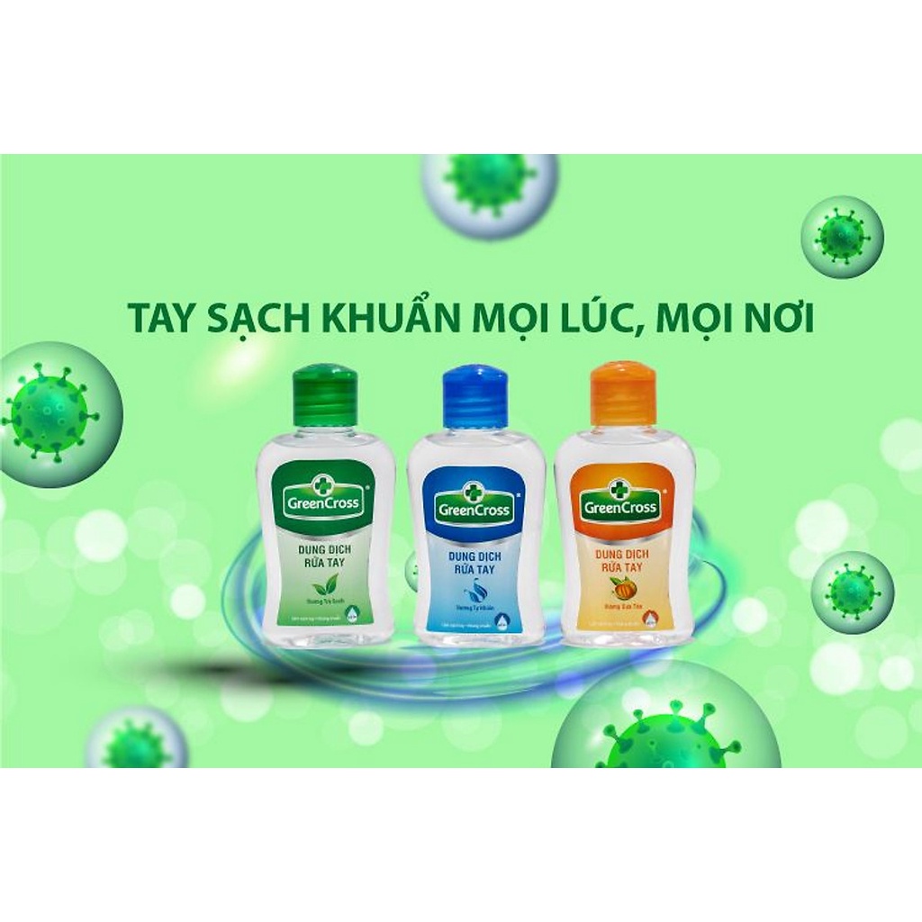 Nước rửa tay khô Green Cross 100ml