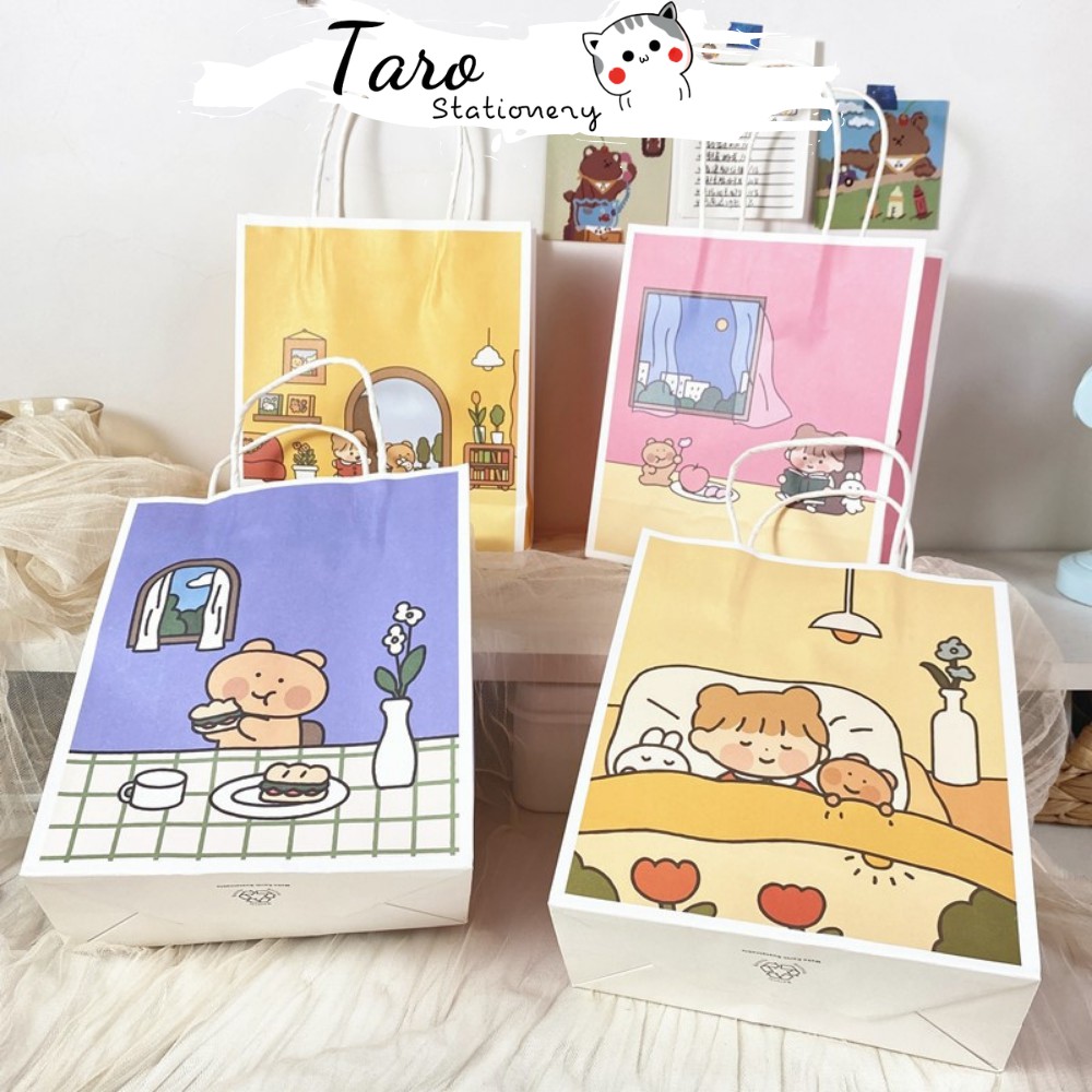 Túi giấy đưng quà phong cách Hàn Quốc Taro Stationery