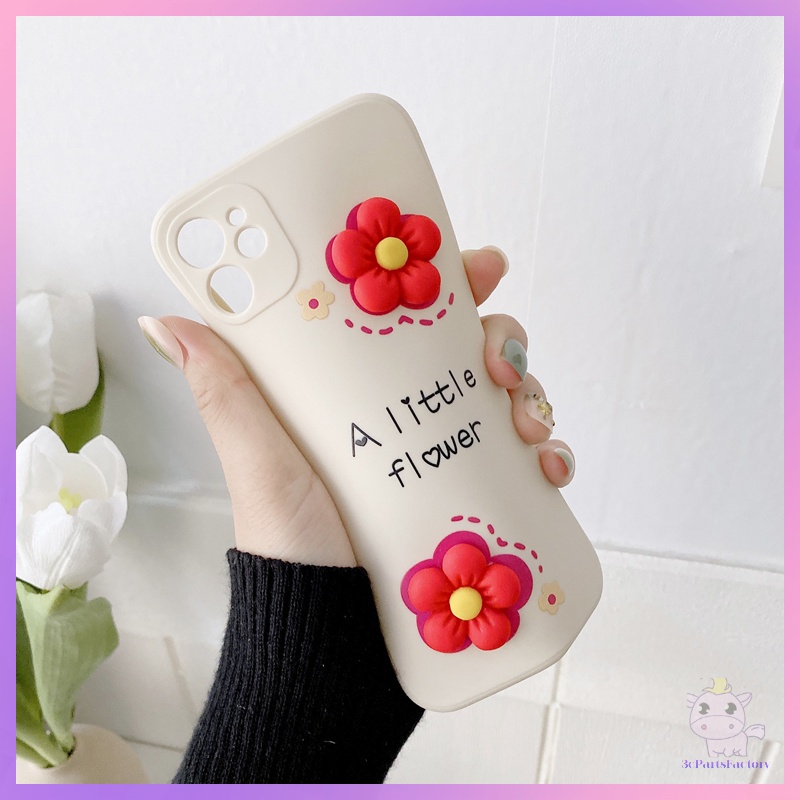 3D Flowers Liquid Silicone Rubik's Cube Phone Caing for IPhone 12Pro Max 12Pro 12 11Pro Max 11Pro 11 XS Max XR X/XS 7/8 7Plus/8Plus Case Cover with Camera Protection