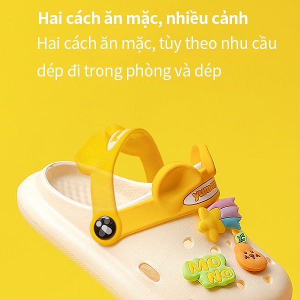 Dép Cheerful Mario chống trượt họa tiết hoạt hình đáng yêu thoải mái thời trang mùa hè cho bé trai và gái