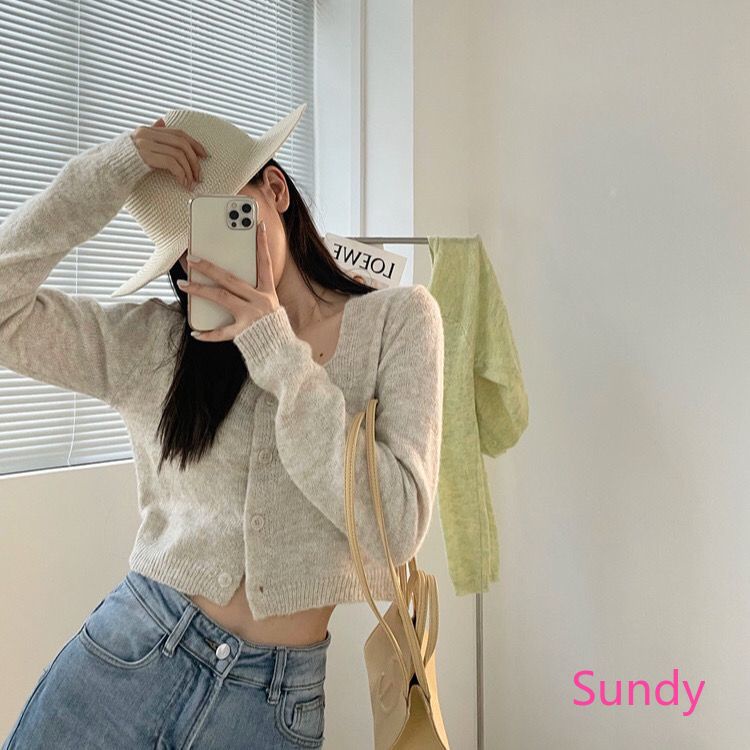 Áo Cardigan Dệt Kim Tay Dài Phong Cách Thời Trang Hàn Quốc Dành Cho Nữ