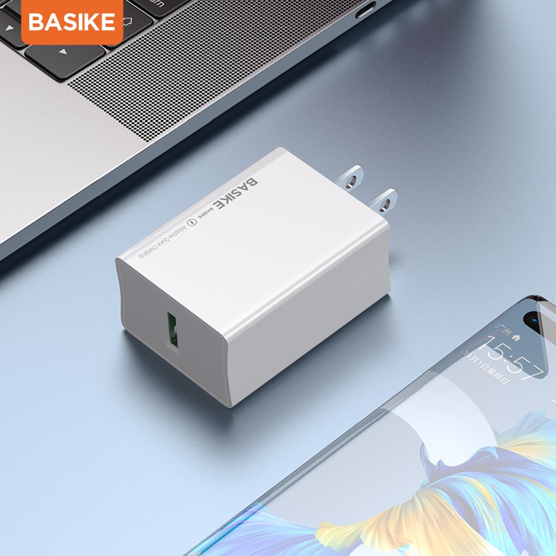 Củ Sạc Nhanh BASIKE AS56 Mini 22.5W QC3.0 Cho iPhone HUAWEI Samsung