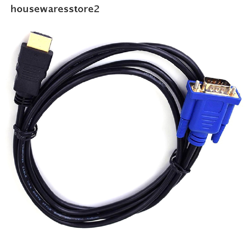 Dây Cáp Chuyển Đổi HDMI Sang VGA 2 Đầu Cắm Cho PC DVD 1080p HDTV 6FT