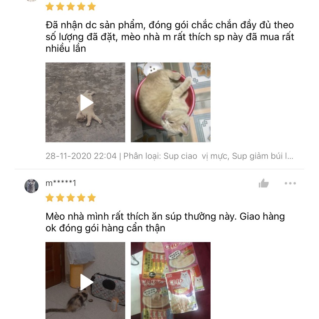 Súp thưởng Ciao Churu cho mèo dạng kem gói 4 thanh