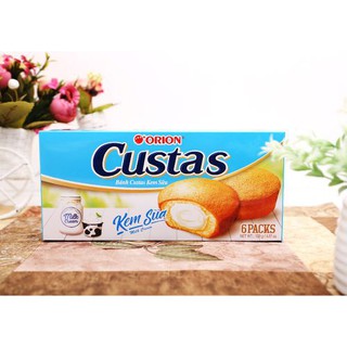 Bánh bông lan Custas Kem Sữa Hộp 138G