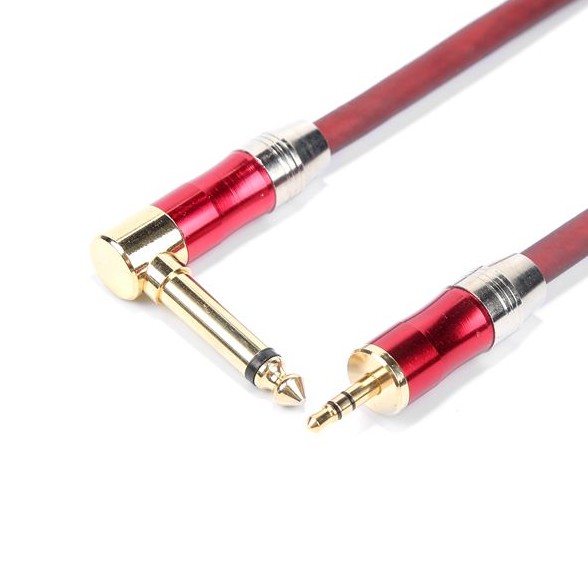 【1.5m/3m/5m/10m】Cáp Chuyển Đổi Âm Thanh Đầu Cắm 3.5mm Sang 6.35mm 1 / 4 "Cho Đàn Guitar 6.35mm 1 / 4"