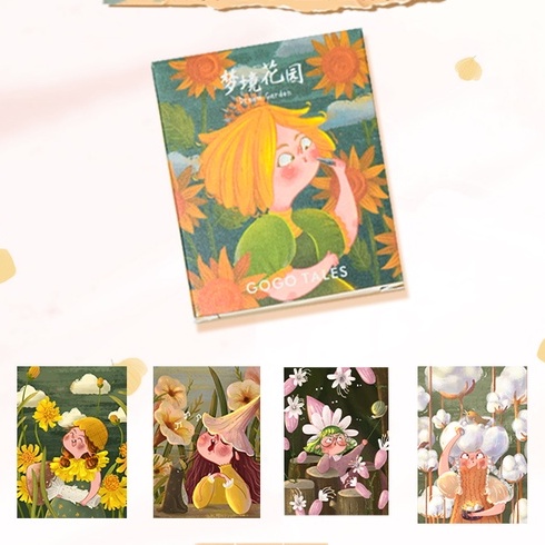 Bảng phấn mắt 4 màu GOGO TALES ​Garden Eyeshadow Palette tông cam đào cam đất màu lì nhũ GT285