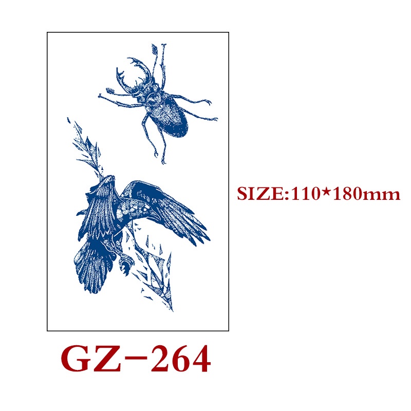 Hình Xăm Tạm Thời Chống Cọ Xát 15 Ngày Họa Tiết Thảo Dược Độc Đáo