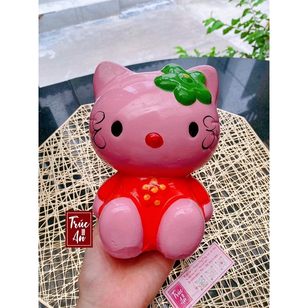 Heo đất Kitty nơ tuổi thơ (ống tiết kiệm), sơn bóng và vẽ tay sắc nét. Hàng có sẵn ship hỏa tốc HCM