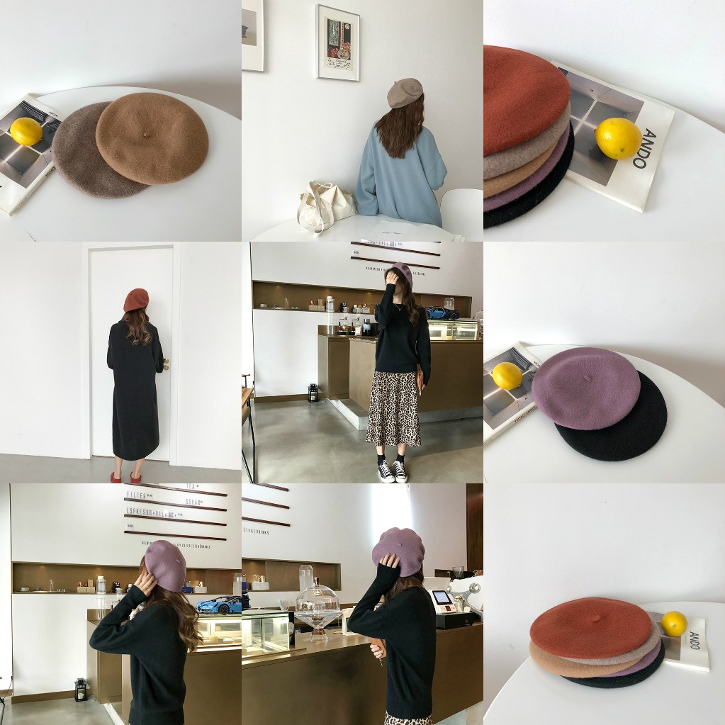 Mũ nồi dạ phong cách Ulzzang (M03) – Hàng có sẵn