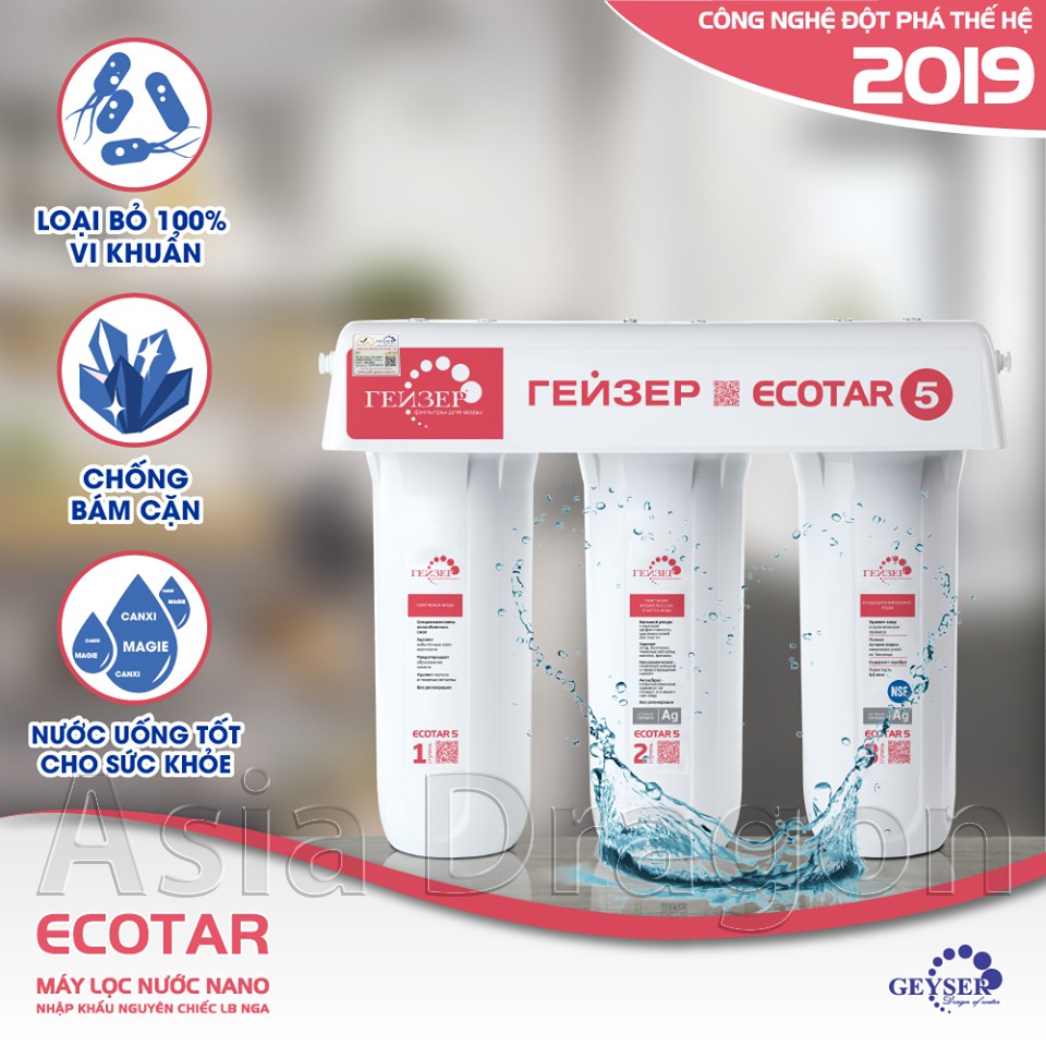 Máy lọc nước Geyser ECOTAR 5 made in Russia model 2019