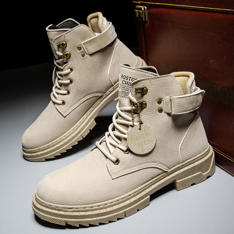 Giày Bốt Martin Da Cổ Cao Phong Cách Anh Quốc Thời Trang 2022 Cho Nam Size 39-44