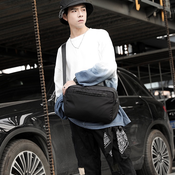 Túi đeo chéo vải canvas balo nam nữ thời trang ulzzang chống nước unisex trước ngực phù hợp học sinh sinh viên đi chơi | BigBuy360 - bigbuy360.vn
