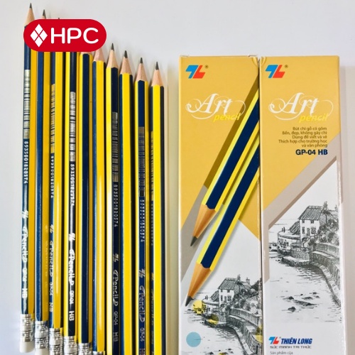 Bút Chì Gỗ Thiên Long GP-04 Kèm Tẩy, Thích Hợp Cho Học Sinh, Sinh Viên, Nhân Viên Văn Phòng - HOÀNG PHÁT STORE