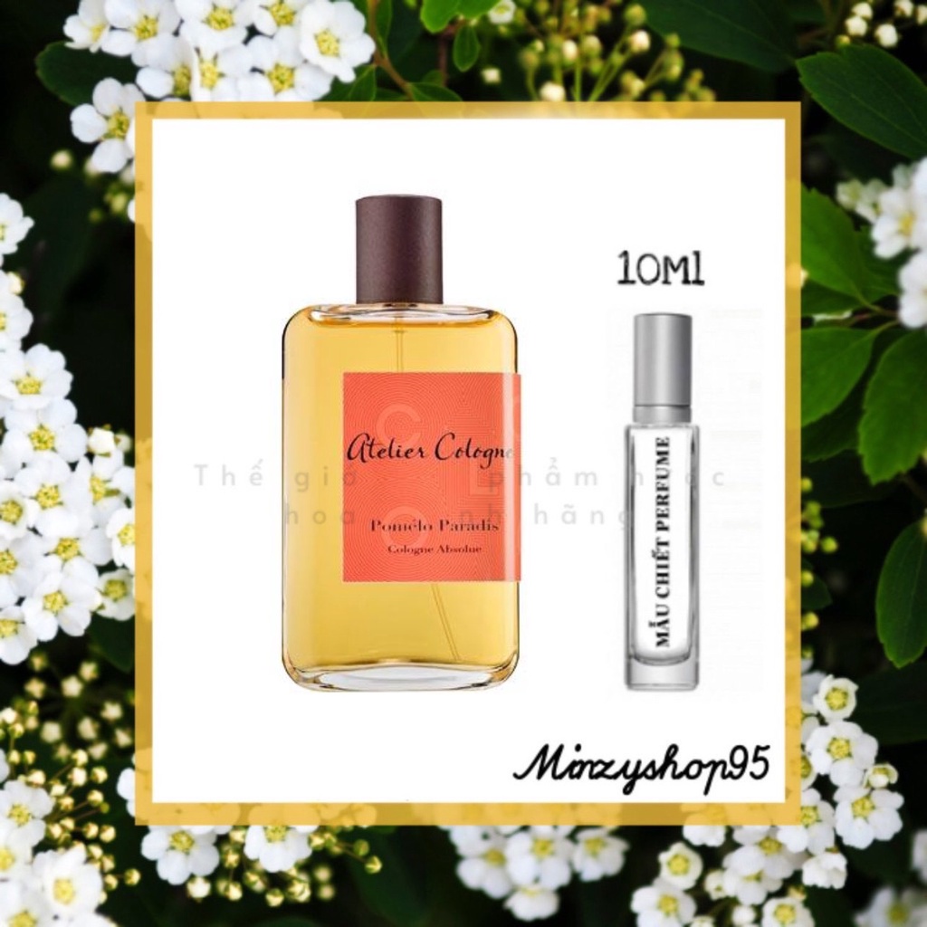 |NEW| ( Có Sẵn ) Mẫu thử nước hoa atelier pomelo paradis 10ml dạng xịt