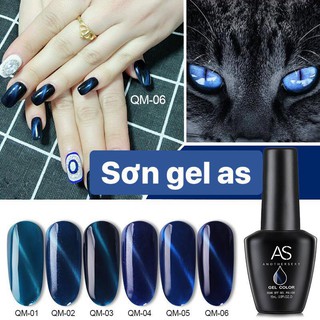 Sơn gel AS mắt mèo xanh ( QM - chai đen )