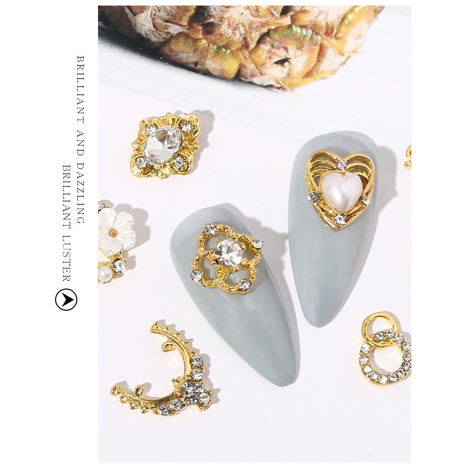 [Hàng mới về] Phụ Kiện Hợp Kim Trang Trí Móng Tay Nghệ Thuật Thời Trang 2021