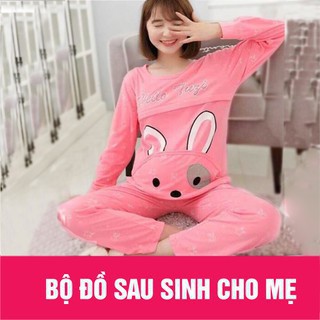 Bộ Đồ Bầu Và Sau Sinh Vải Cotton Thoáng Mát ( Dài Tay) (Hàng đẹp)