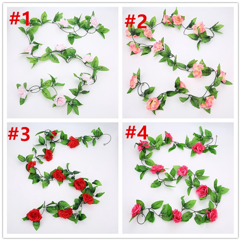 Hoa giả nhân tạo Hoa hồng Hoa Ivy Vine Vòng hoa Trang trí tiệc cưới