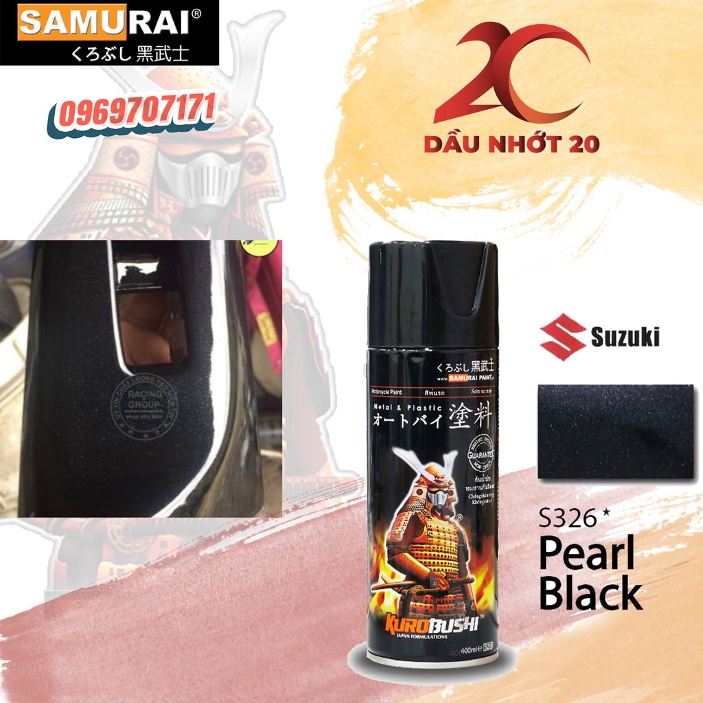 Chai sơn samurai MÀU ĐEN NG0C TRAI S326*