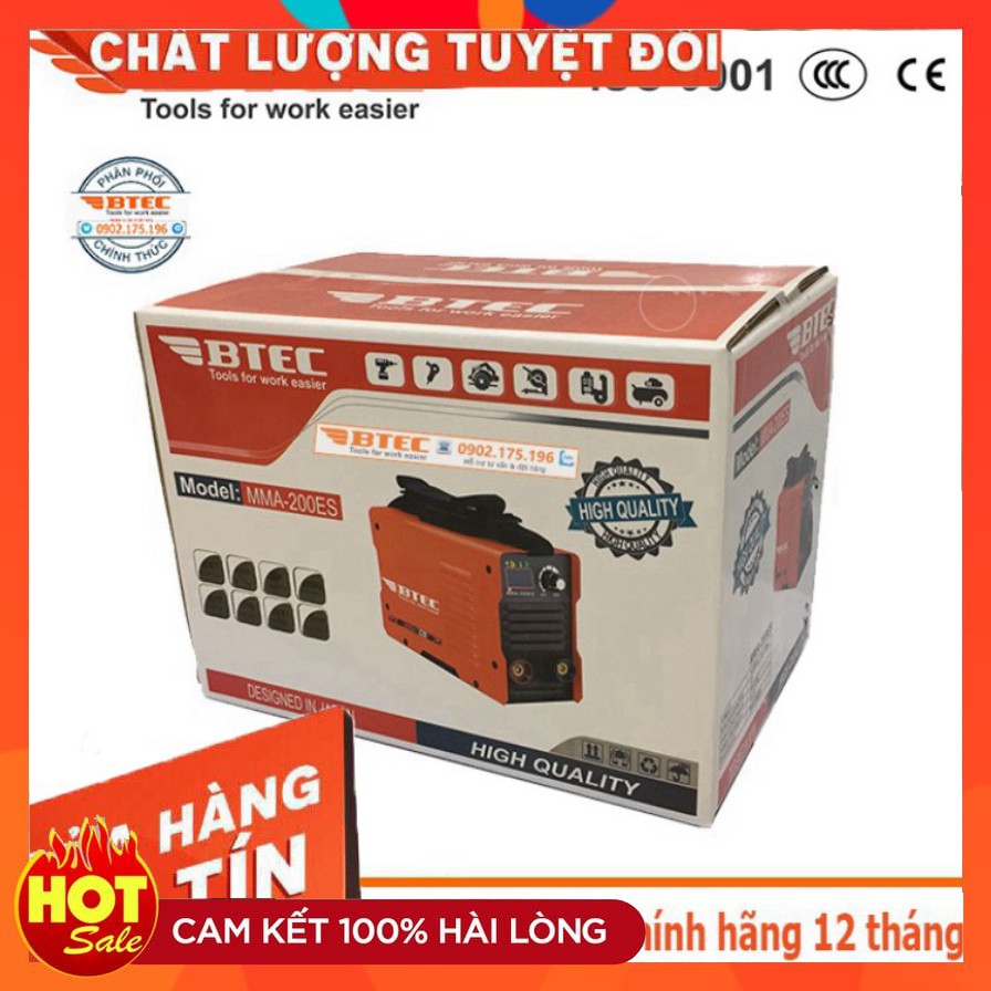 [chính hãng] Máy hàn điện tử mini BTEC MMA-200ES | Có đồng hồ | Phiên bản giới hạn 2020 [cam kết chất lượng]