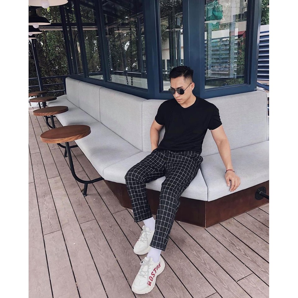 quần caro phong cách unisex - kèm ảnh thật(gin store)