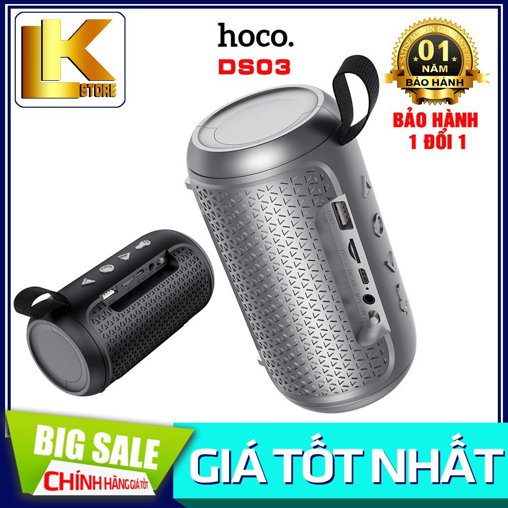 TRACY01 🌟xịn🌟Loa Nghe Nhạc Bluetooth Hoco DS03 V5.0 - Nghe USB, TF, AUX, Tích Hợp đèn pin Mini BẢO HÀNH 12 THÁNG 33 1