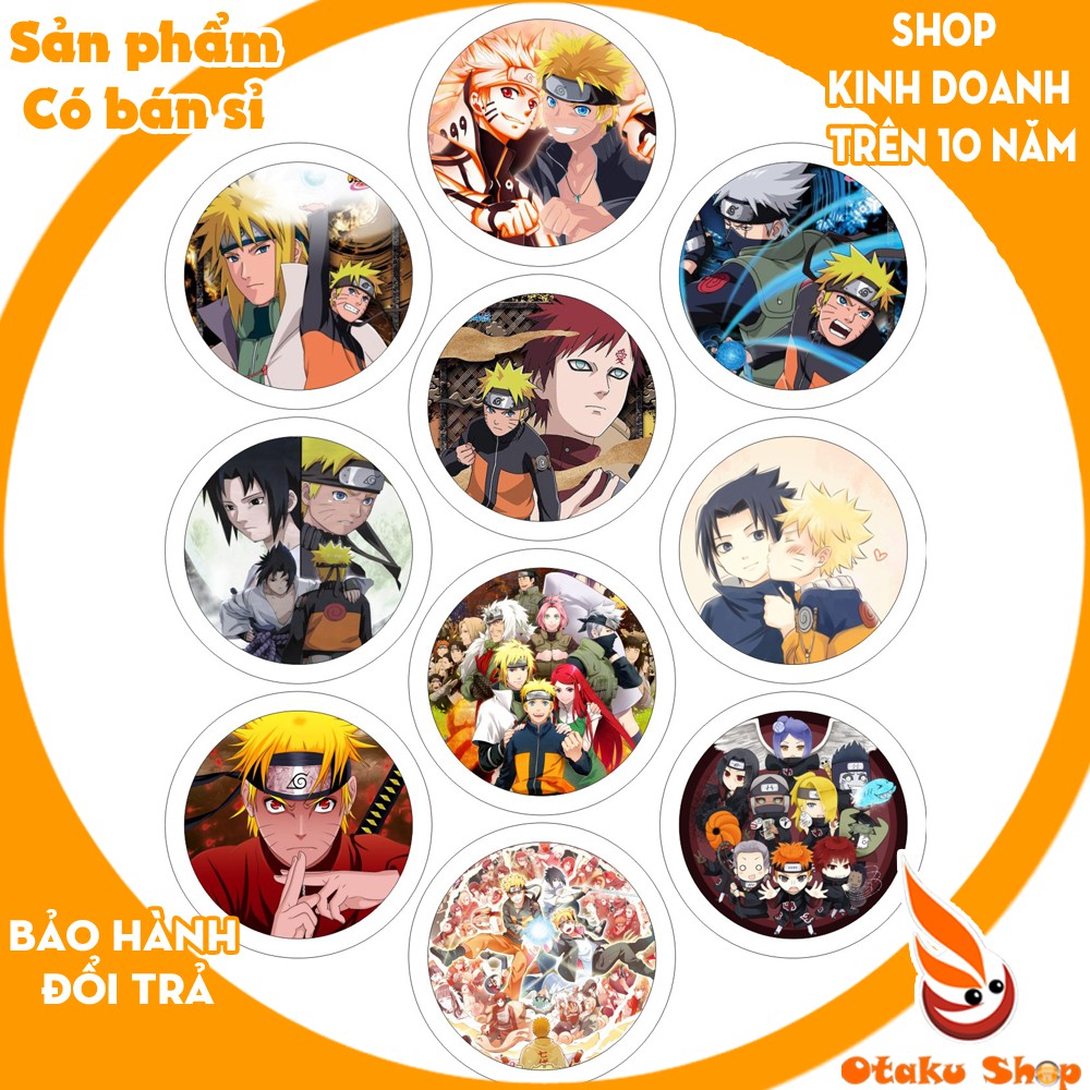 &lt;20/640 MẪU&gt; Huy hiệu Anime cài áo hình Ninja Naruto Truyền Kỳ có nhiều nhân vật