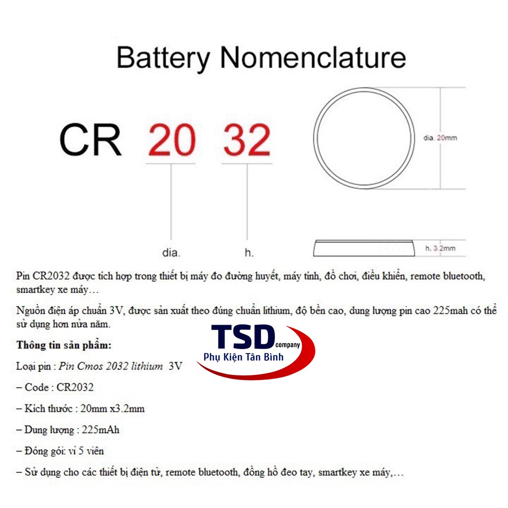 Pin Cmos CR2032 Giá Rẻ Nguyên Seal Hãng