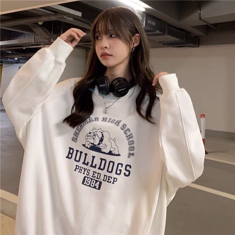 Áo Nỉ Sweater Nam Nữ BULLDOGS, Form rộng, chất nỉ da cá dày dặn- Hàng QC | BigBuy360 - bigbuy360.vn