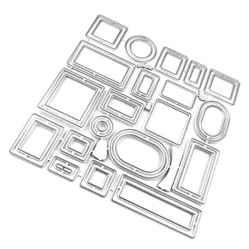 Khuôn cắt hình hộp vuông bằng kim loại dùng trang trí thiệp sổ tay DIY