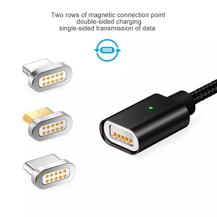 Cáp Sạc Hít Nam Châm 2.4A Elough E04 2in1 Lightning Và MicroUSB Chính Hãng Phân Phối