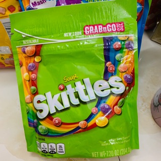 Kẹo trái cây Skittles Sour - Mỹ 204,1gram
