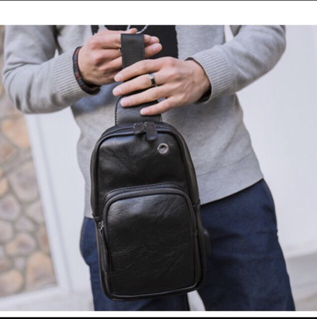 👩‍🎨👮‍♂️👩‍🎨Ảnh thật ! Túi chéo da thời trang nam nữ cao cấp có lỗ tai nghe - tuicheo TLTC00074 | BigBuy360 - bigbuy360.vn