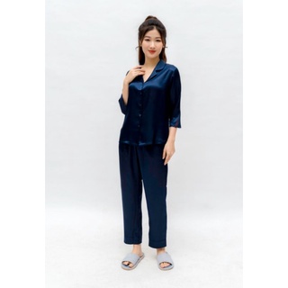 Bộ đồ ngủ lụa thu đông Winny 21524