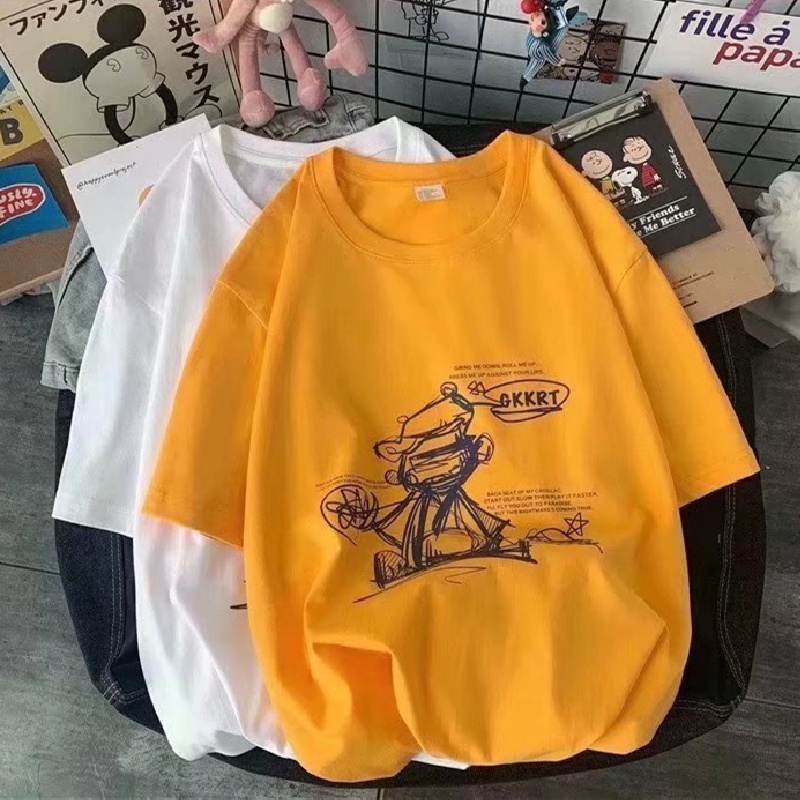 Áo Thun Nam Dáng Rộng In Chữ Phong Cách Hàn Quốc Thời Trang Mùa Hè Thoải Mái Cỡ M-8XL