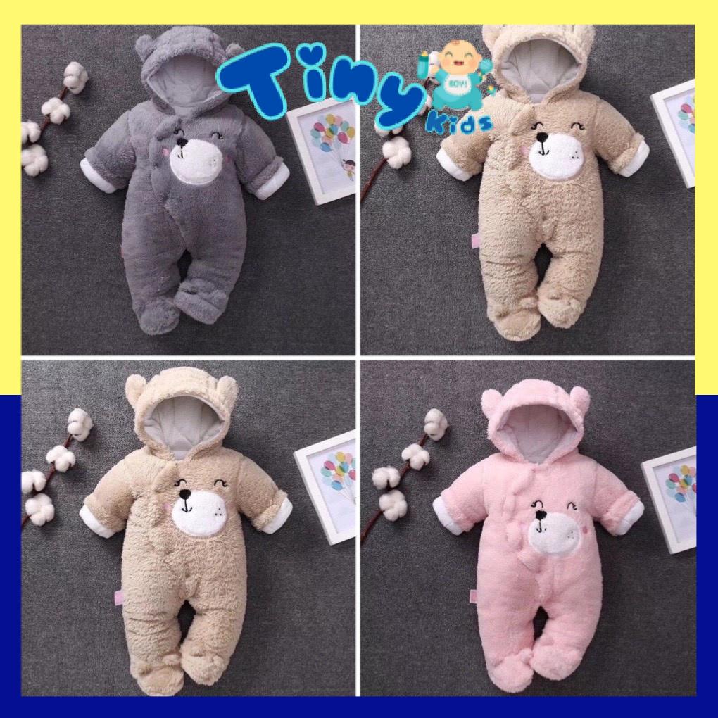 Bộ Body Lông Cừu Chất Dày Dặn Ủ Ấm Cho Bé  từ 5-14 kg (Kèm hình thật) - Tiny Kids