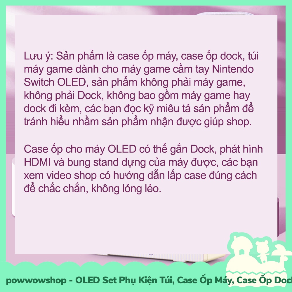 [Sẵn VN - Hỏa Tốc] OLED/V1/V2 Set Phụ Kiện Case Ốp Máy, Ốp Dock Cho Máy Game Nintendo Switch OLED Phong Cách Stella Lou