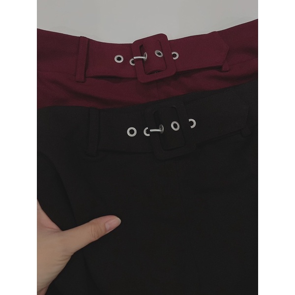 Chân váy bút chì xẻ trước xuất dư