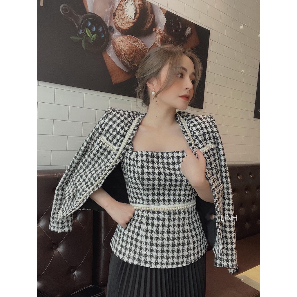 Áo dạ nữ 2 món áo 2 dây sexy đồ dạ nữ