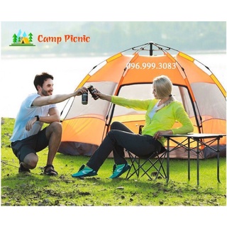 {Xả kho}Lều dã ngoại Travel House lục giác 2 lớp siêu chống thấm, chống nắng nóng kích thước 2,4m*2,4m