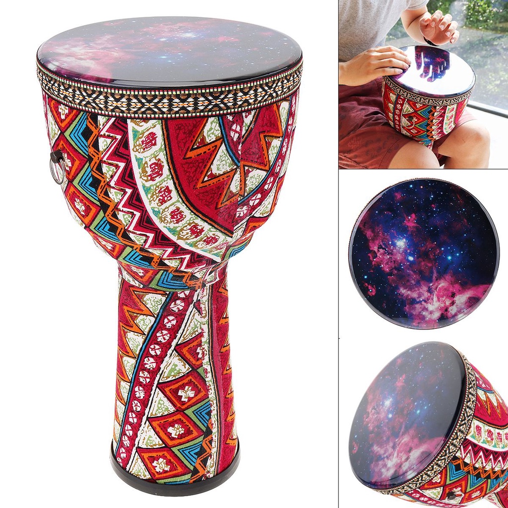 Trống Djembe Châu Phi Bằng Nhựa PVC Nghệ Thuật 8.5 Inch