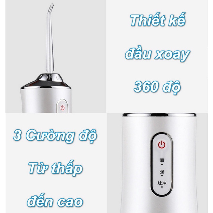 Máy tăm nước vệ sinh răng miệng ( Tặng kèm 4 vòi phun ) - Home and Garden